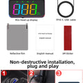 BELOAUTO USB Plug & Play Multi-Color HUD Projector - GPS+Beidou Dual Data, Speed Error Calibration | B2B Wholesale