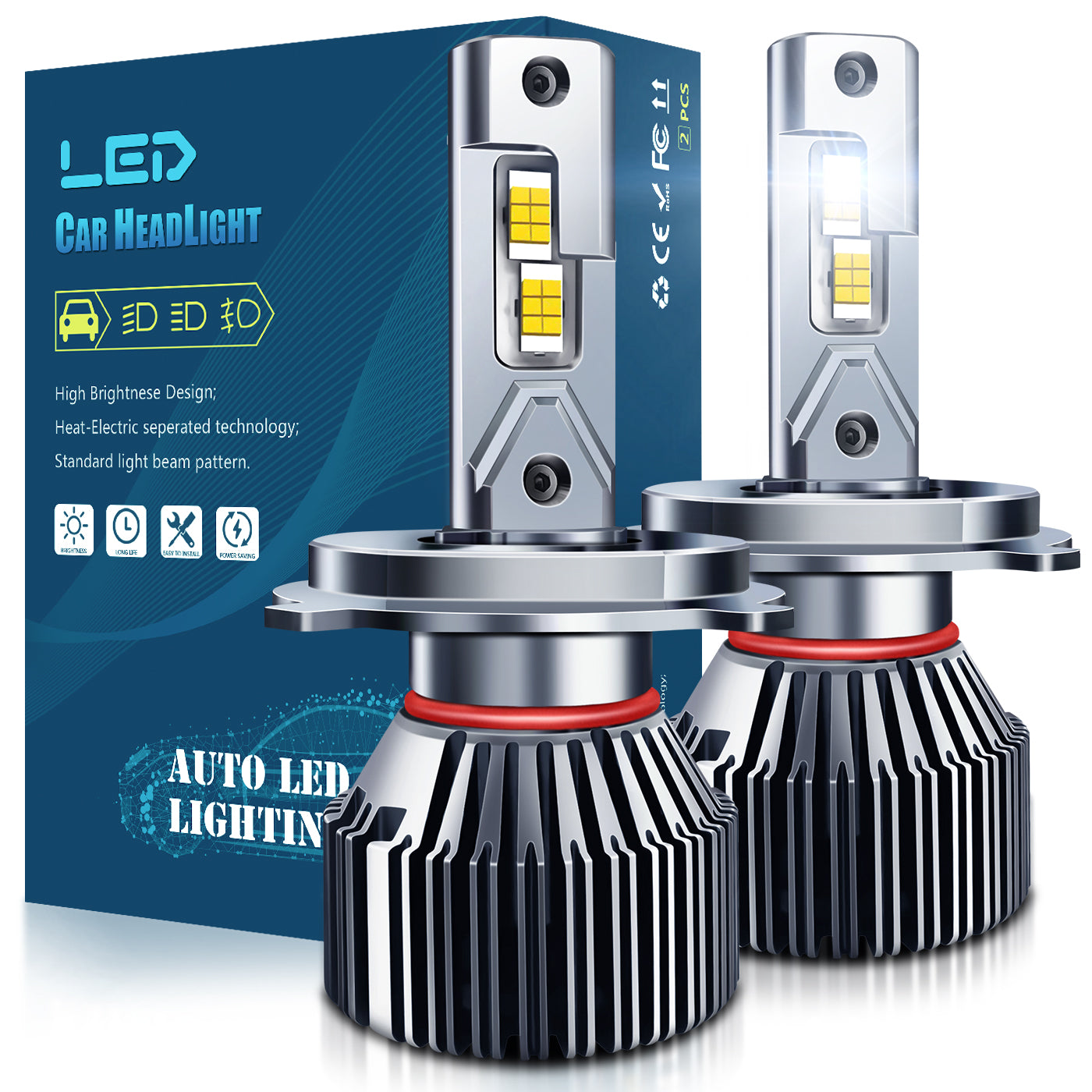 BELOAUTO 300w Car Led Headlight Bulb - IP68 Waterproof, 6000k,OEM,ODM | Bulk Order