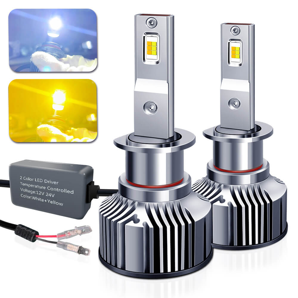 BELOAUTO 60w Dual color Car Led Headlight Bulb - IP68 Waterproof, 6000k,OEM,ODM | Bulk Order