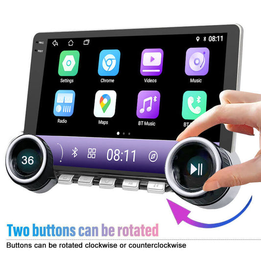 BELOAUTO 10.1" 2K Android Car Stereo - Dual Piano Knobs, DSP Audio & 4G/WiFi with Wireless CarPlay