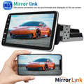 BELOAUTO Single Din 10.1" Rotatable Android Car Stereo - QLED Screen, Wireless CarPlay & Bluetooth FM Transmitter