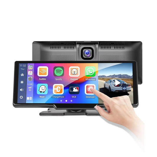 BELOAUTO 10.26" Portable Carplay Screen/ Built-in Dash Cam & Wireless CarPlay Android Auto - All-in-One Solution