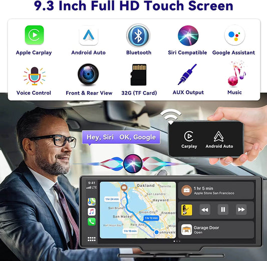 BELOAUTO 10.26" Portable Carplay Screen/ Built-in Dash Cam & Wireless CarPlay Android Auto - All-in-One Solution
