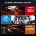 BELOAUTO 3" Triple Lens Dash Cam with WiFi | Loop Recording | Front/Rear/Interior | Fleet Management Solution
