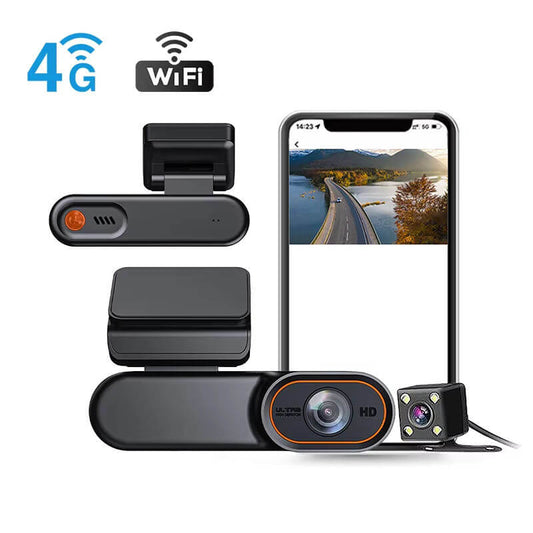BELOAUTO 4G LTE WiFi Dual Dash Cam - Remote Live View via APP, 1080P Front/Rear | B2B Wholesale