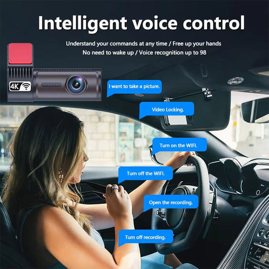 BELOAUTO 4K+1080P 1.47"IPS WiFi Dash Cam - Dual Recording, Loop Recording, Parking Mode & App Control