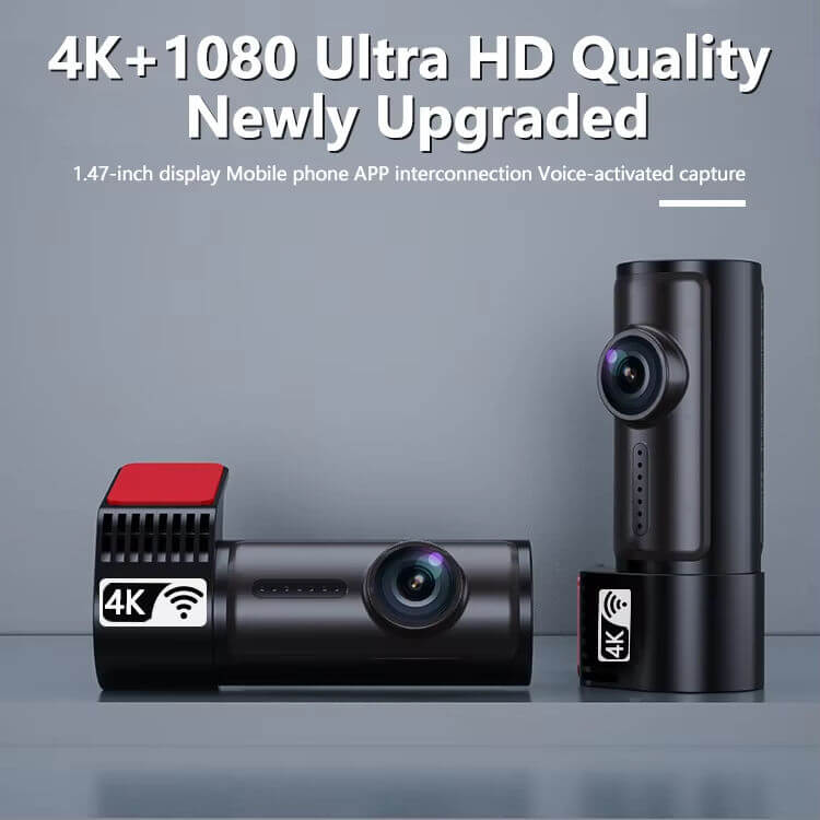 BELOAUTO 4K+1080P 1.47"IPS WiFi Dash Cam - Dual Recording, Loop Recording, Parking Mode & App Control