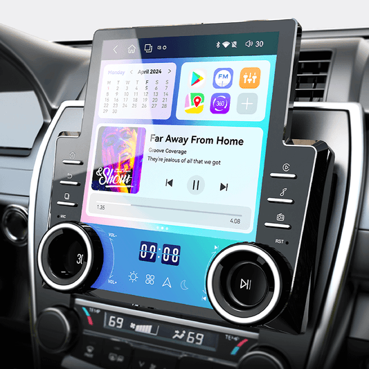 BELOAUTO Diamond 9.7" 2K Vertical Android Stereo - DSP Audio, 4G LTE & Active Cooling with Wireless CarPlay