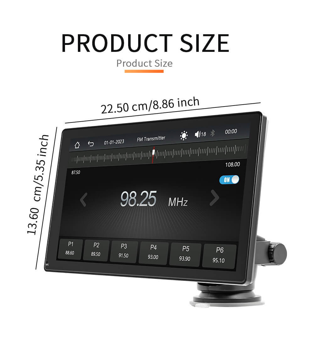BELOAUTO 9" Budget CarPlay Portable Display - Plug and Play, Mirror Link | Wholesale Pricelist