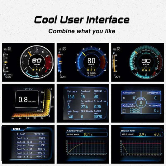 BELOAUTO Dual System OBD2 GPS Head up Display HUD - Read ECU Data, Plug and Play | Bulk Order