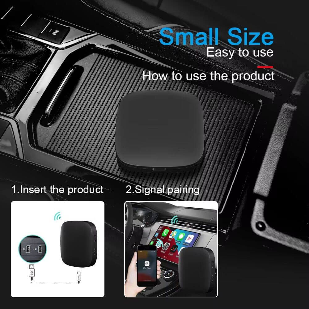 BELOAUTO Android to Wireless CarPlay Adapter Box - 5G WiFi, Plug & Play, Supports YouTube and Google