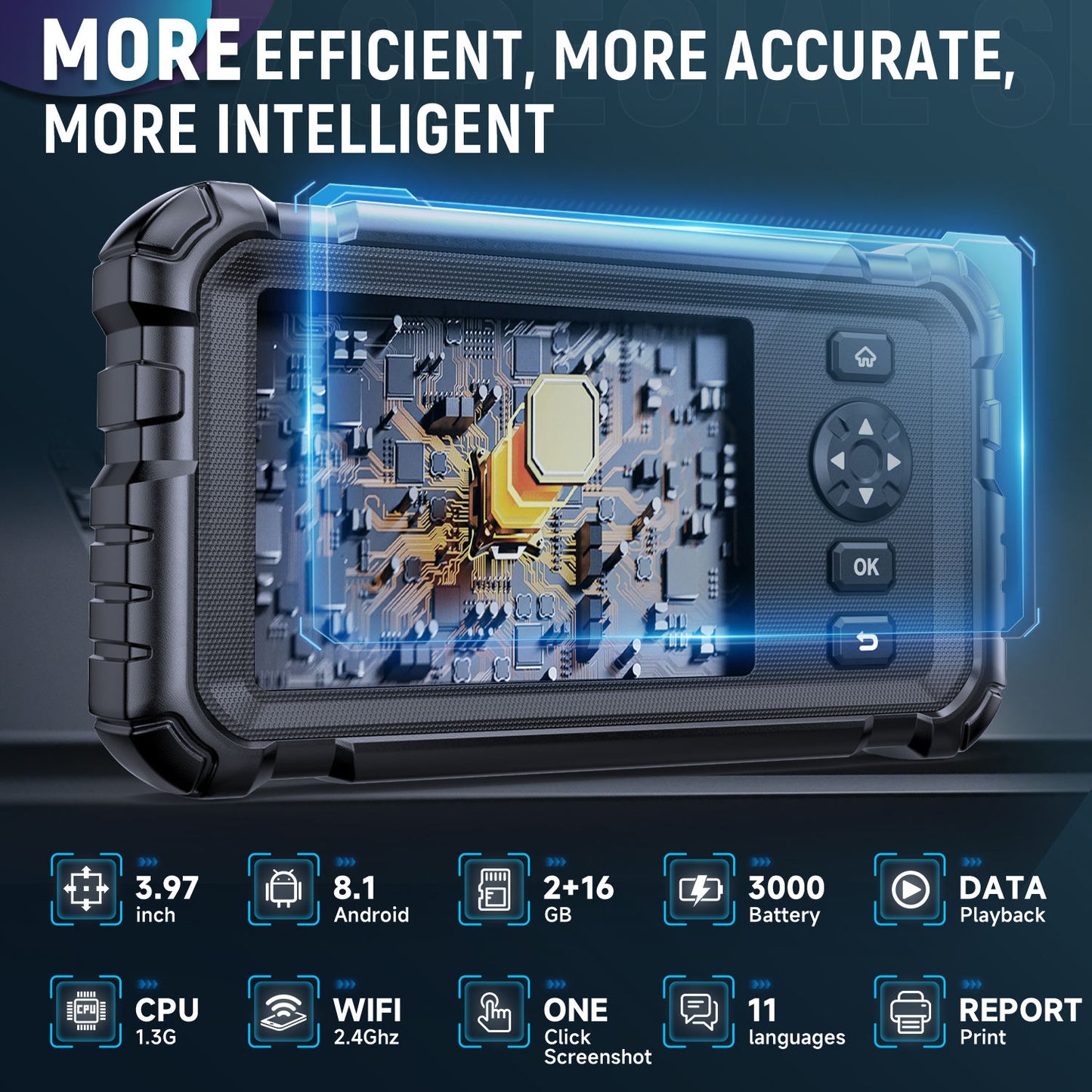 BELOAUTO CRP129HD Truck Full System OBD2 Diagnostic Scanner Tool - Auto VIN Scan, 3IN1 0BD2 & HD OBD & EOBD2 | Bulk Wholesale
