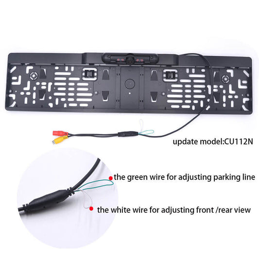 BELOAUTO EU License Plate Frame Camera-No-Drill Install & Distance Scale Lines