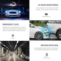 BELOAUTO Triple Lens Dash Cam with Electronic Lock - 24/7 Parking Surveillance, Motion Detection | Security Supplier
