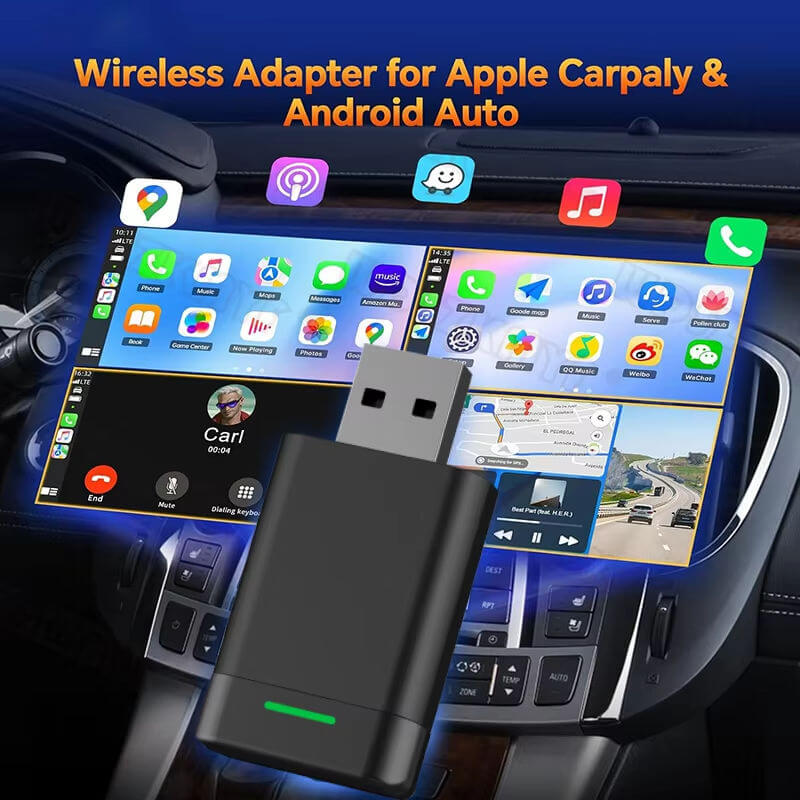 BELOAUTO 2-in-1 Wireless CarPlay & Android Auto Adapter - 2.4G+5.8G Dual Band WiFi, USB Plug | Bulk Order