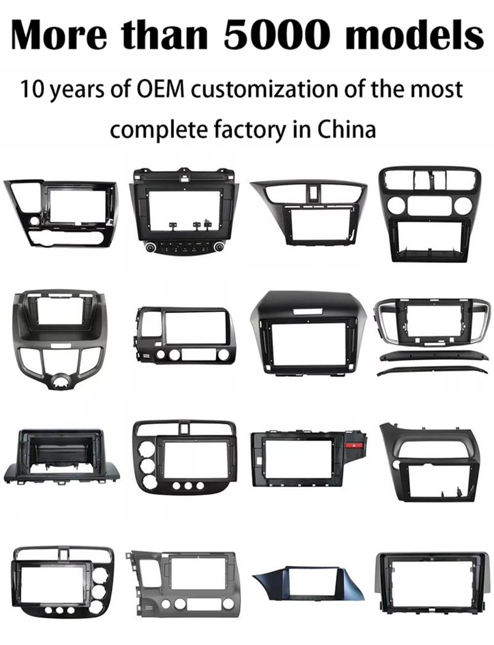 BELOAUTO Universal Car Stereo Mounting Kits- 500+ Car DVD Frame, Frame with Wire And Canbus | OEM Service