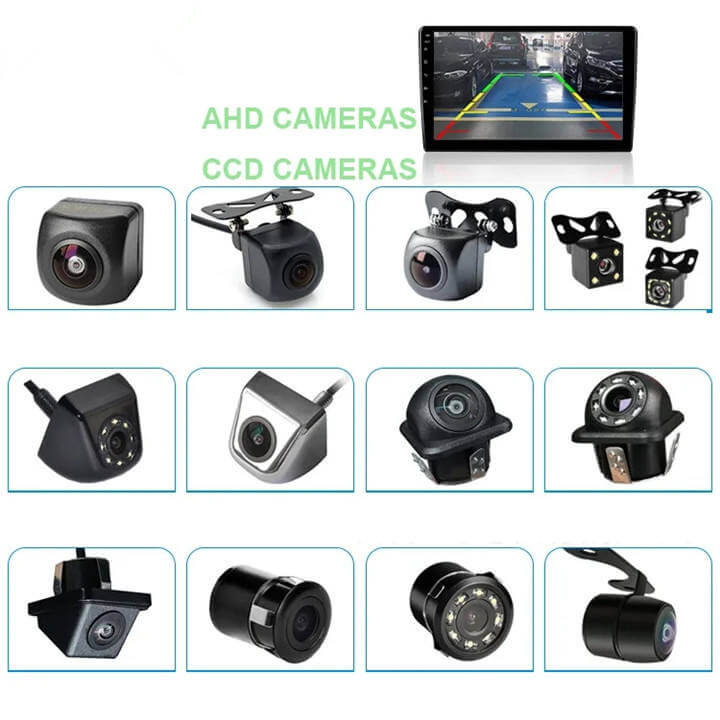 BELOAUTO CCD Reverse Camera with Dynamic Trajectory - 170° Wide Angle, IP68 & Parking Guidelines