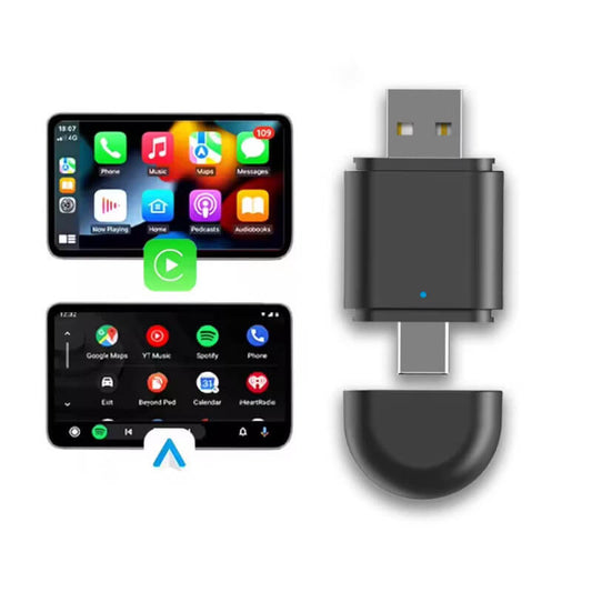 BELOAUTO 2-in-1 Wireless CarPlay Android Auto Adapter - USB-C & USB-A Ports, Plug and Play | B2B Wholesale
