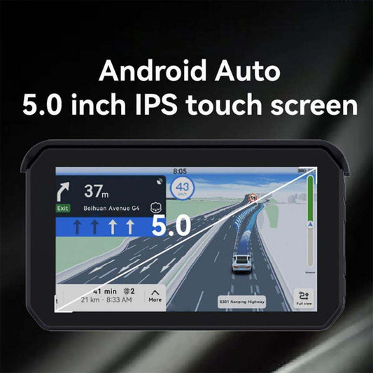BELOAUTO 5" Motorcycle CarPlay Screen/ Dash Cam - Waterproof, Vibration-Proof & Wireless