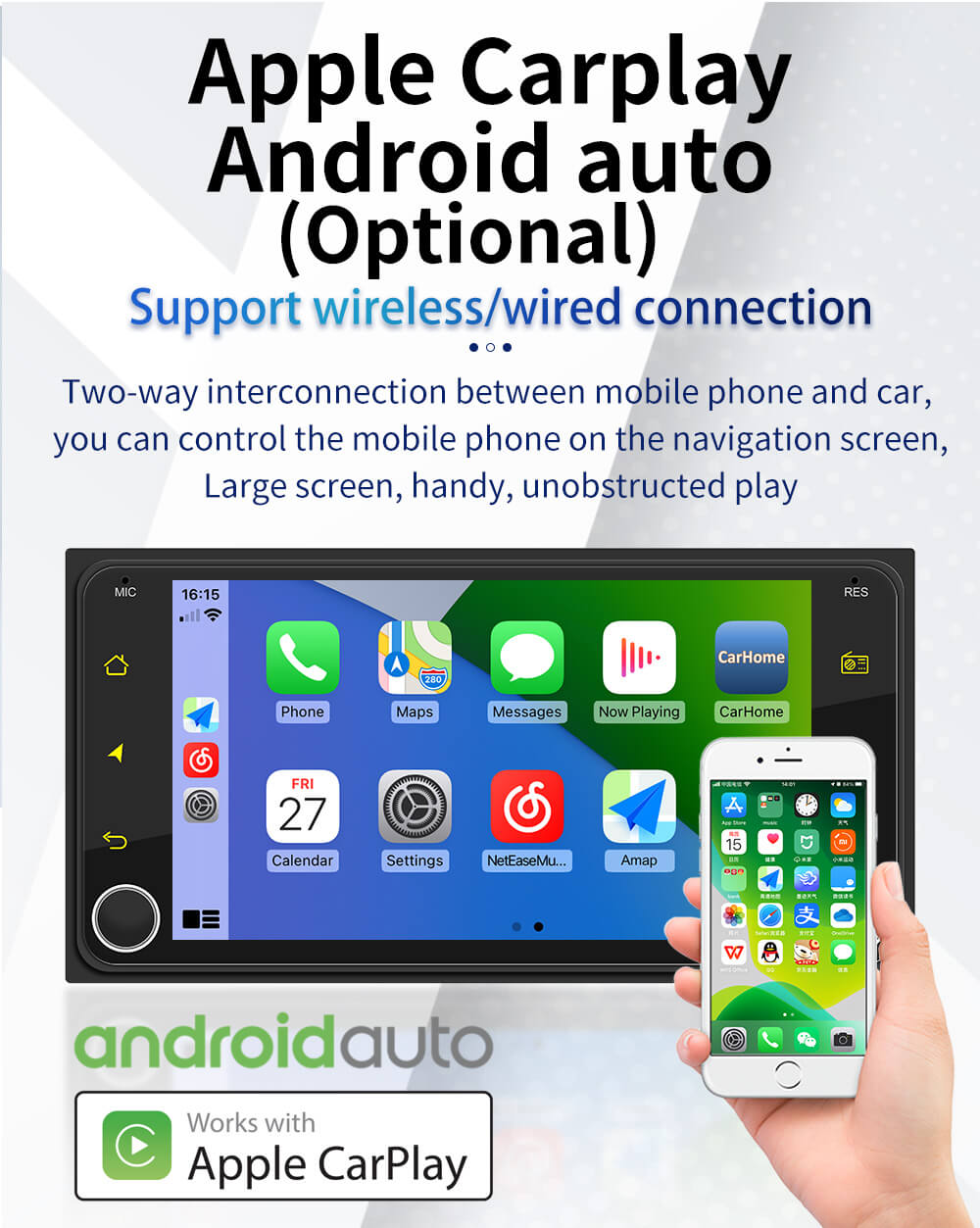 BELOAUTO 9" Toyota Specific Android Head Unit -Fit Camry/Corolla/Rav4, Wireless CarPlay | OEM Integration