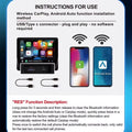 BELOAUTO 3-in-1 Wireless CarPlay AI Box - Android Auto/Android 13 Switchable, Plug & Play | OEM Custom