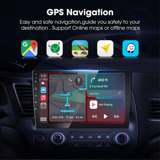 BELOAUTO wholesale 9" 10" Universal Car Head Unit Android Auto Carplay Screen Auto Stereo Multimedia System Radio